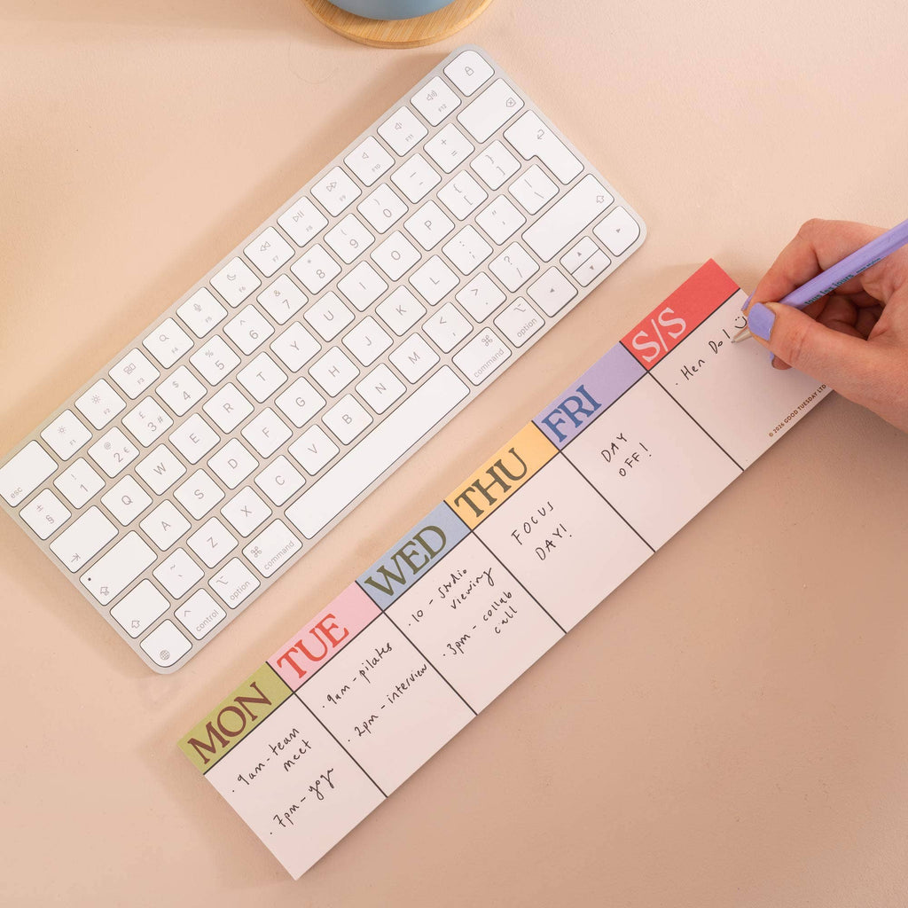 Keyboard Weekly Planner Pad