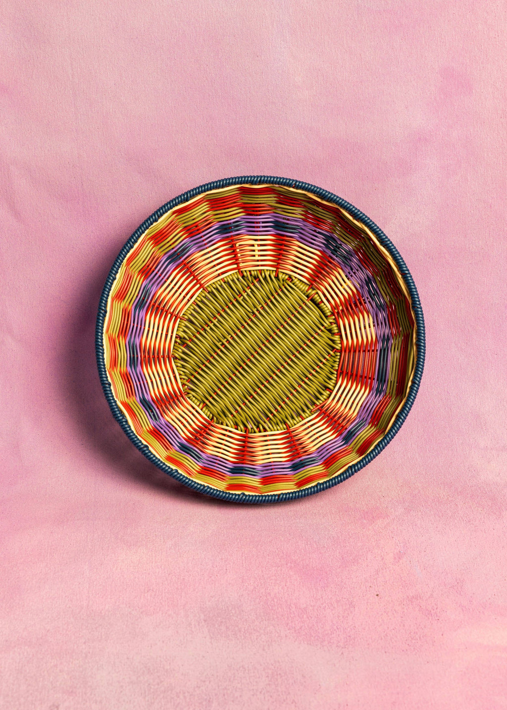 Maegen Woven Bowl - Red and Olive