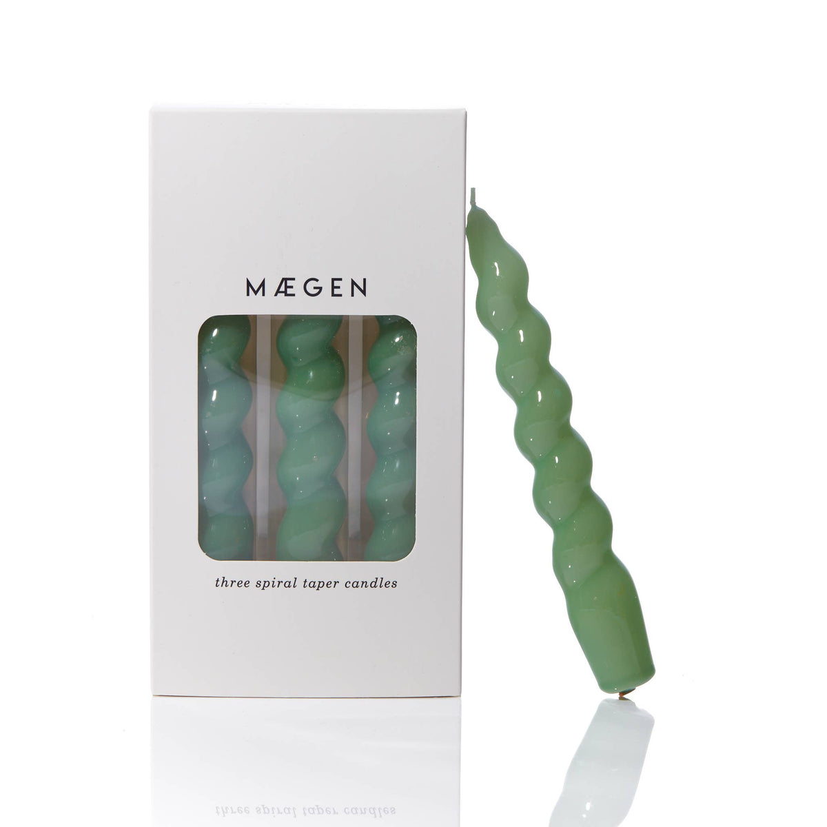 Maegen Spiral Taper Candles - Sage