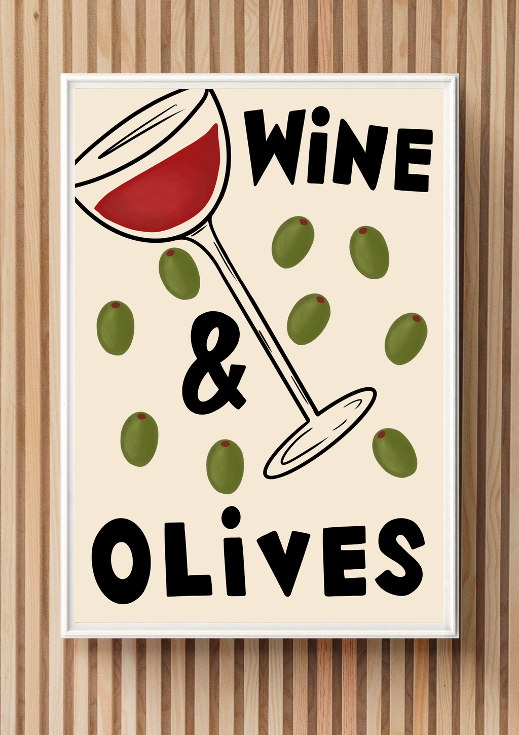 Wine and Olives Print