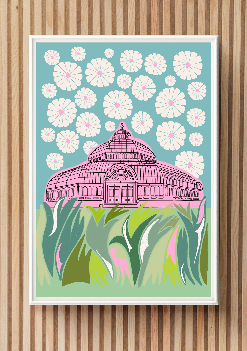 Pink Palms Print
