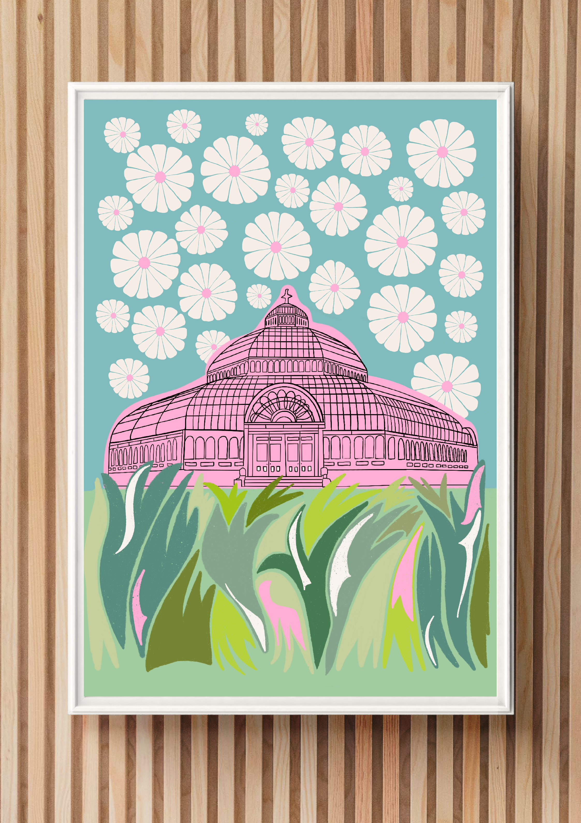 Pink Palms Print