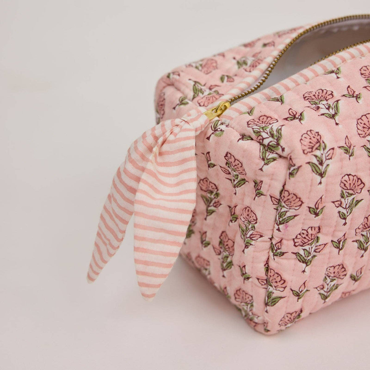 Organic Cotton Toiletry Bag - Ditsy Floral Blush