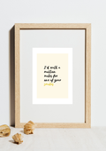 A Million Miles Print