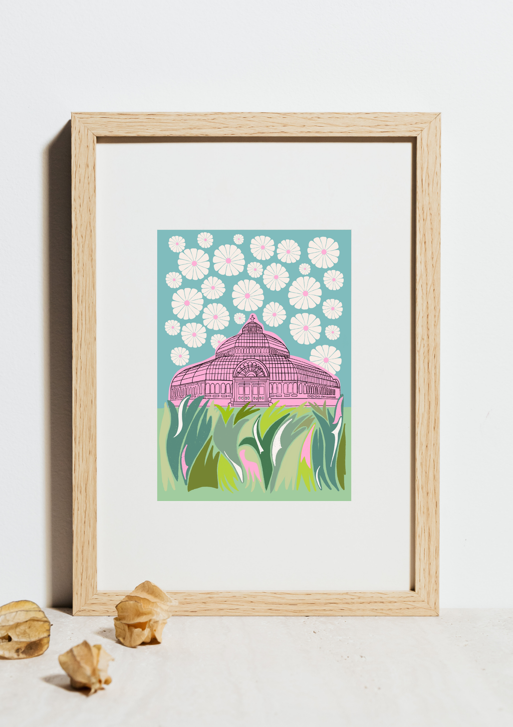 Pink Palms Print