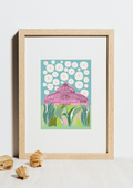 Pink Palms Print