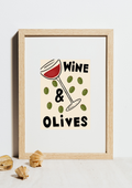 Wine and Olives Print