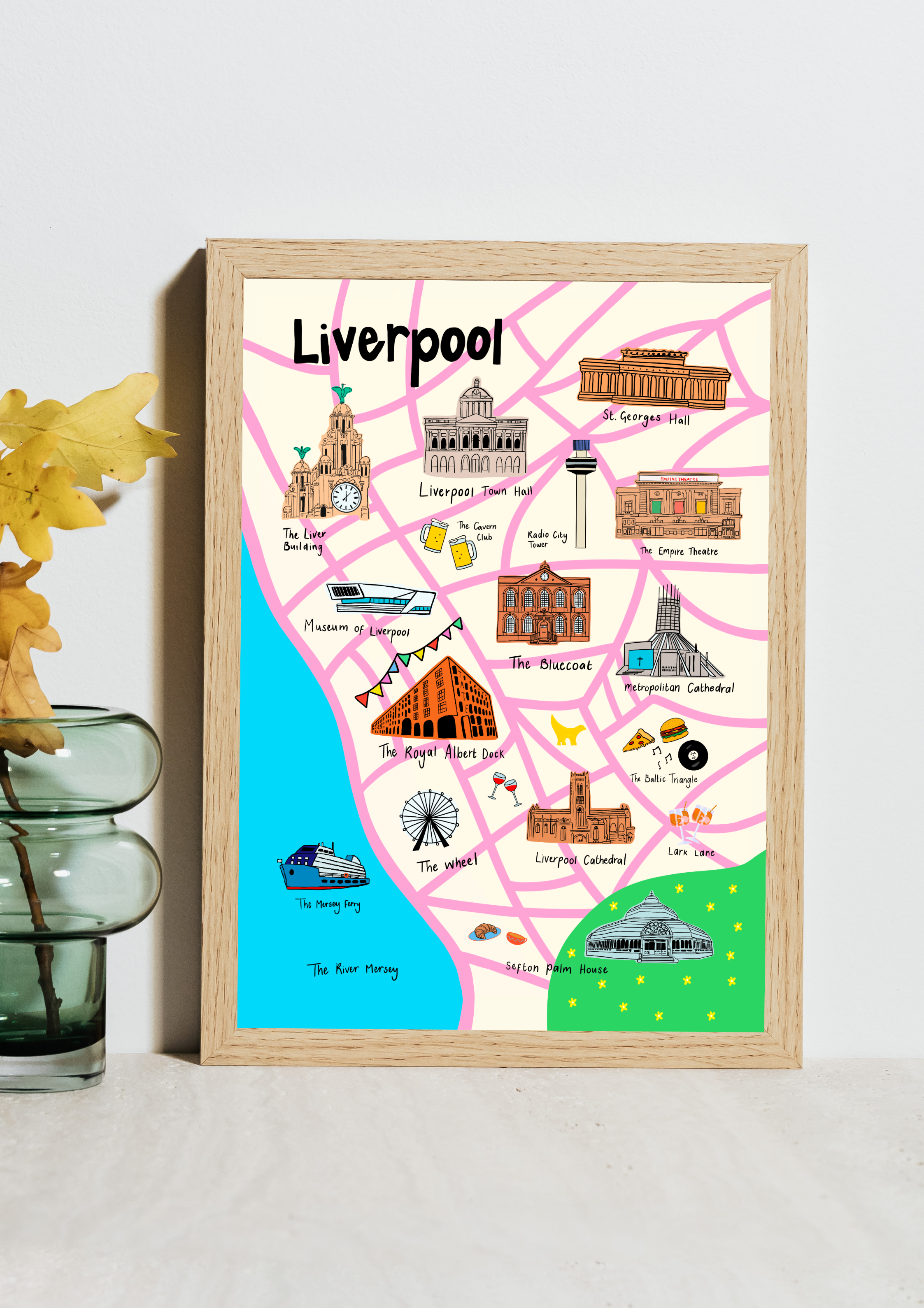 Liverpool Landmarks Print