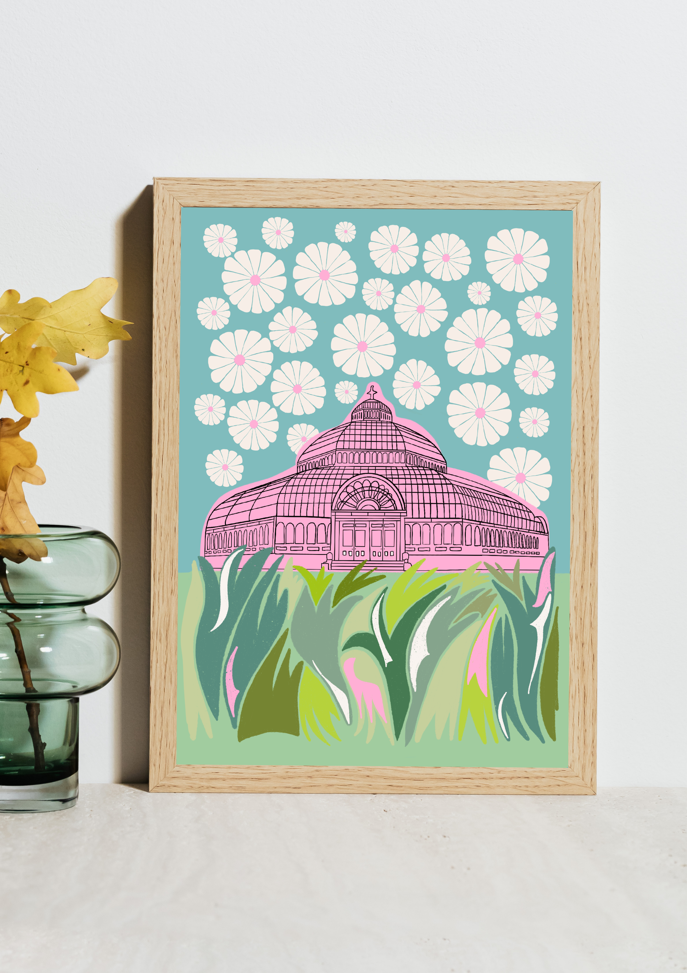 Pink Palms Print