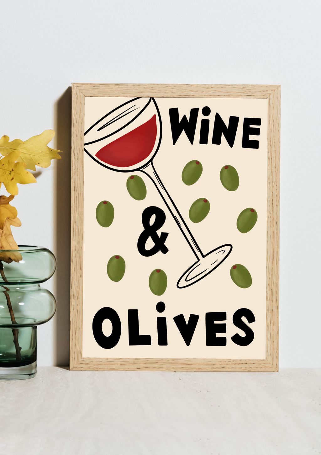 Wine and Olives Print