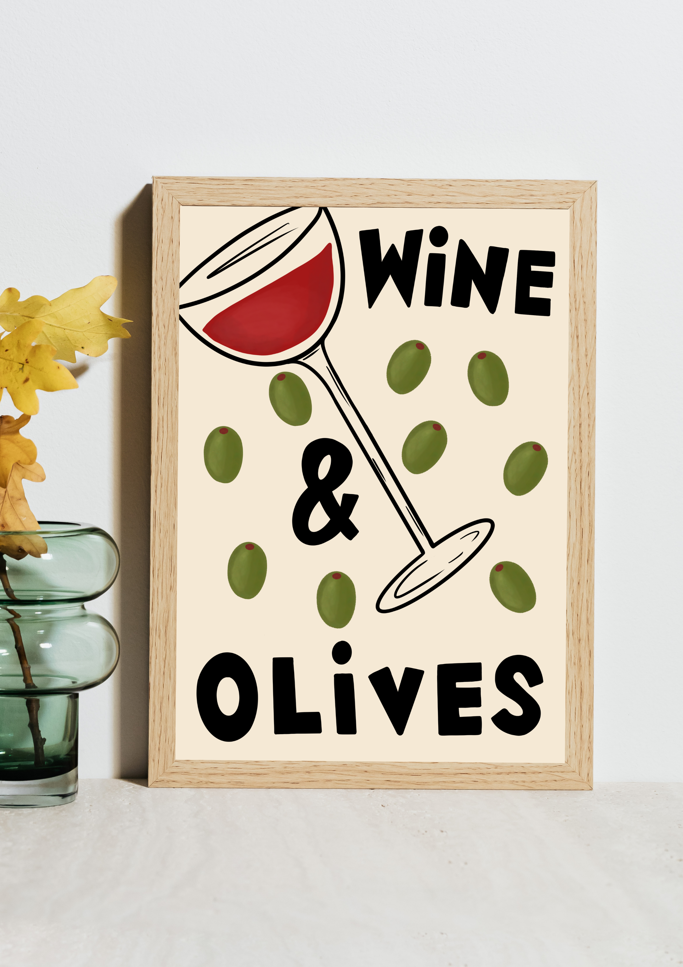Wine and Olives Print