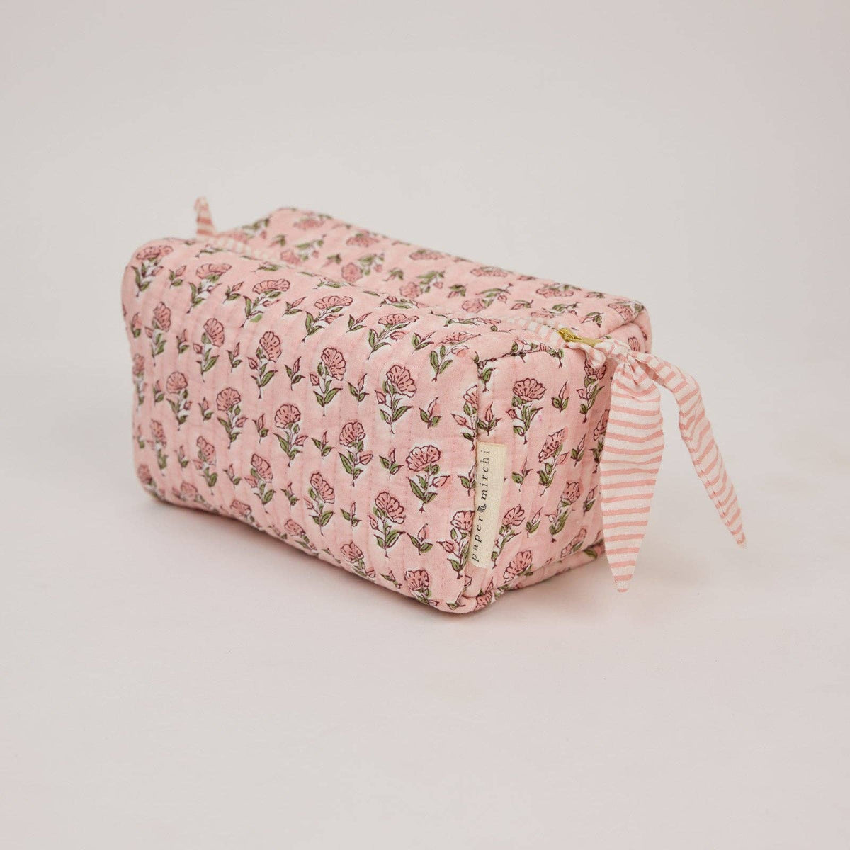 Organic Cotton Toiletry Bag - Ditsy Floral Blush