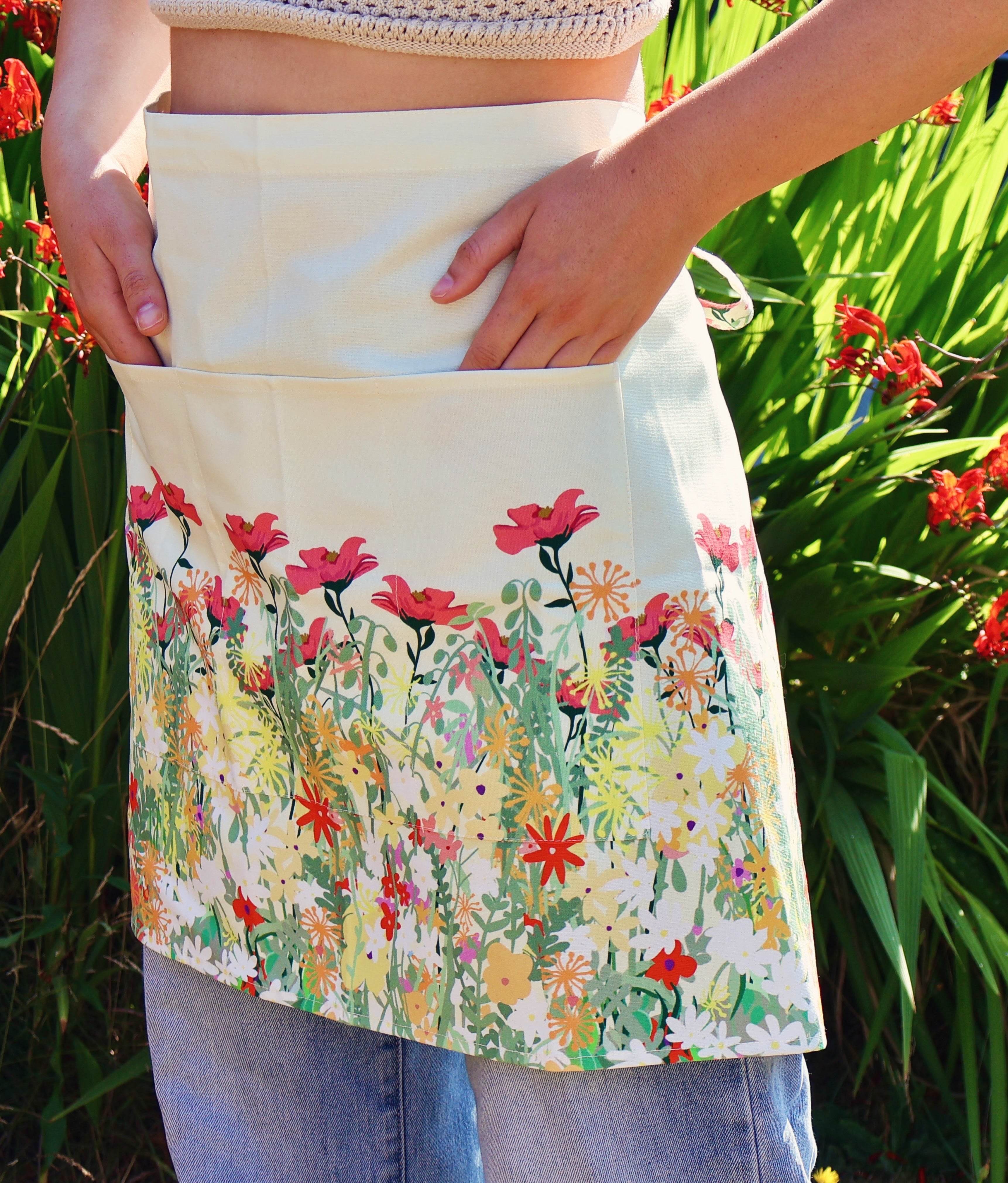 Wildflower Apron with Pockets