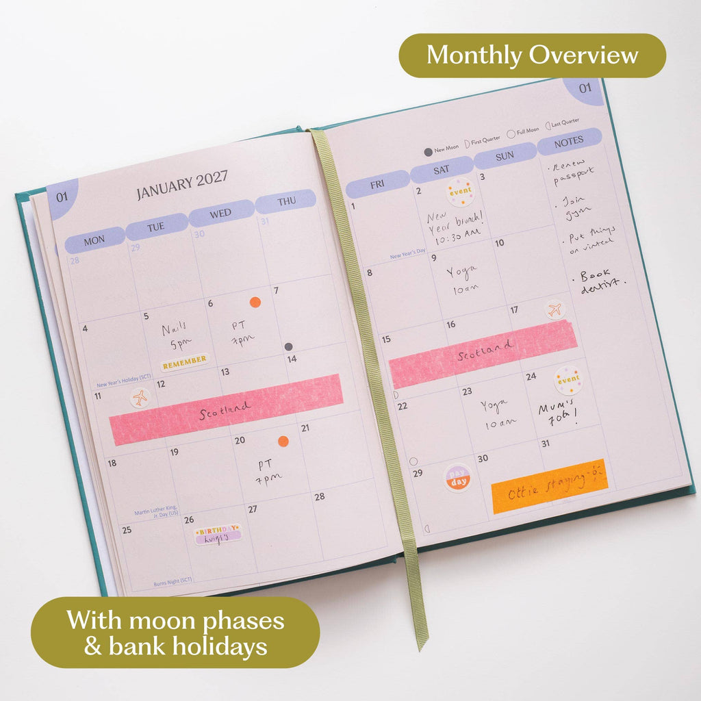 Hardcover Diary Week to View