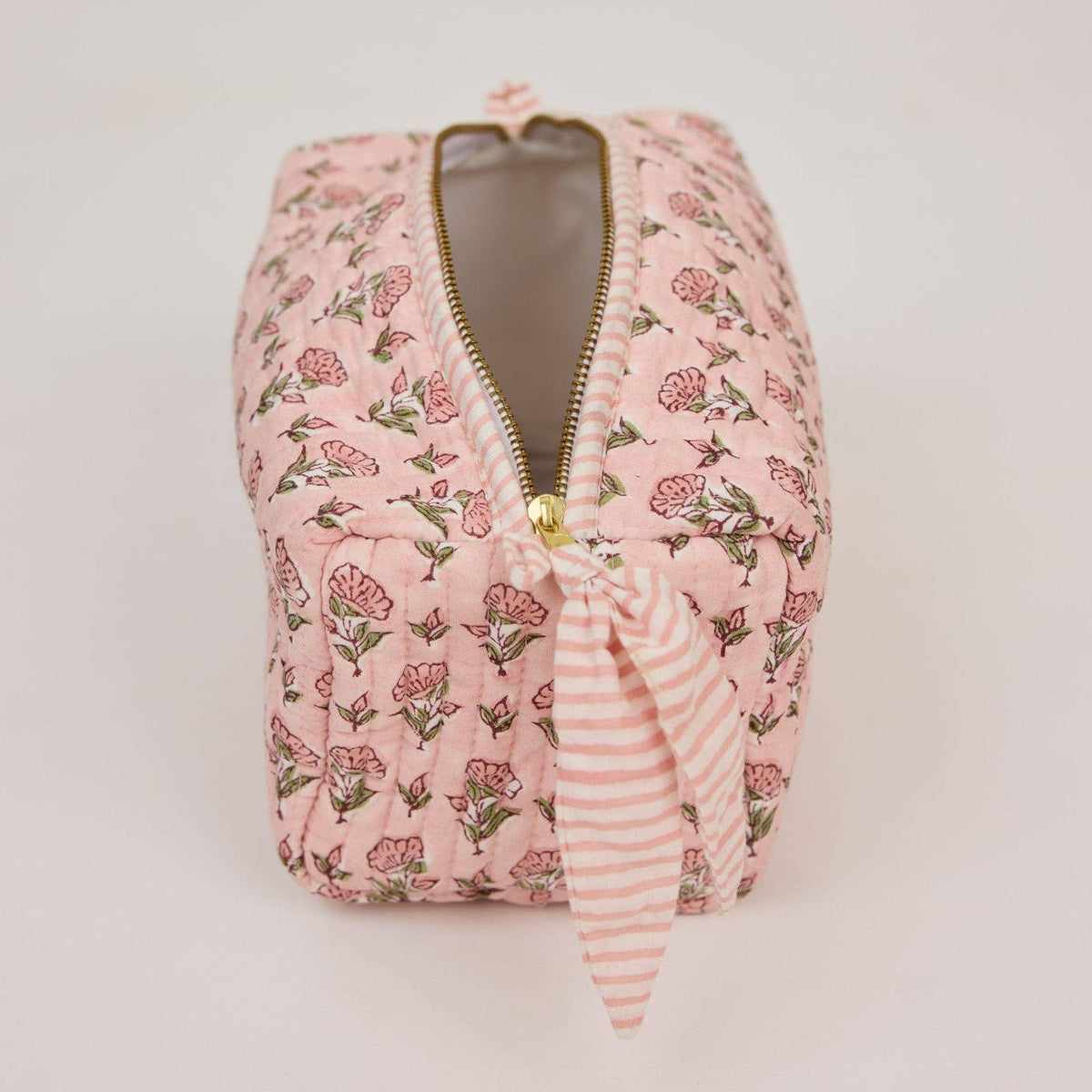 Organic Cotton Toiletry Bag - Ditsy Floral Blush