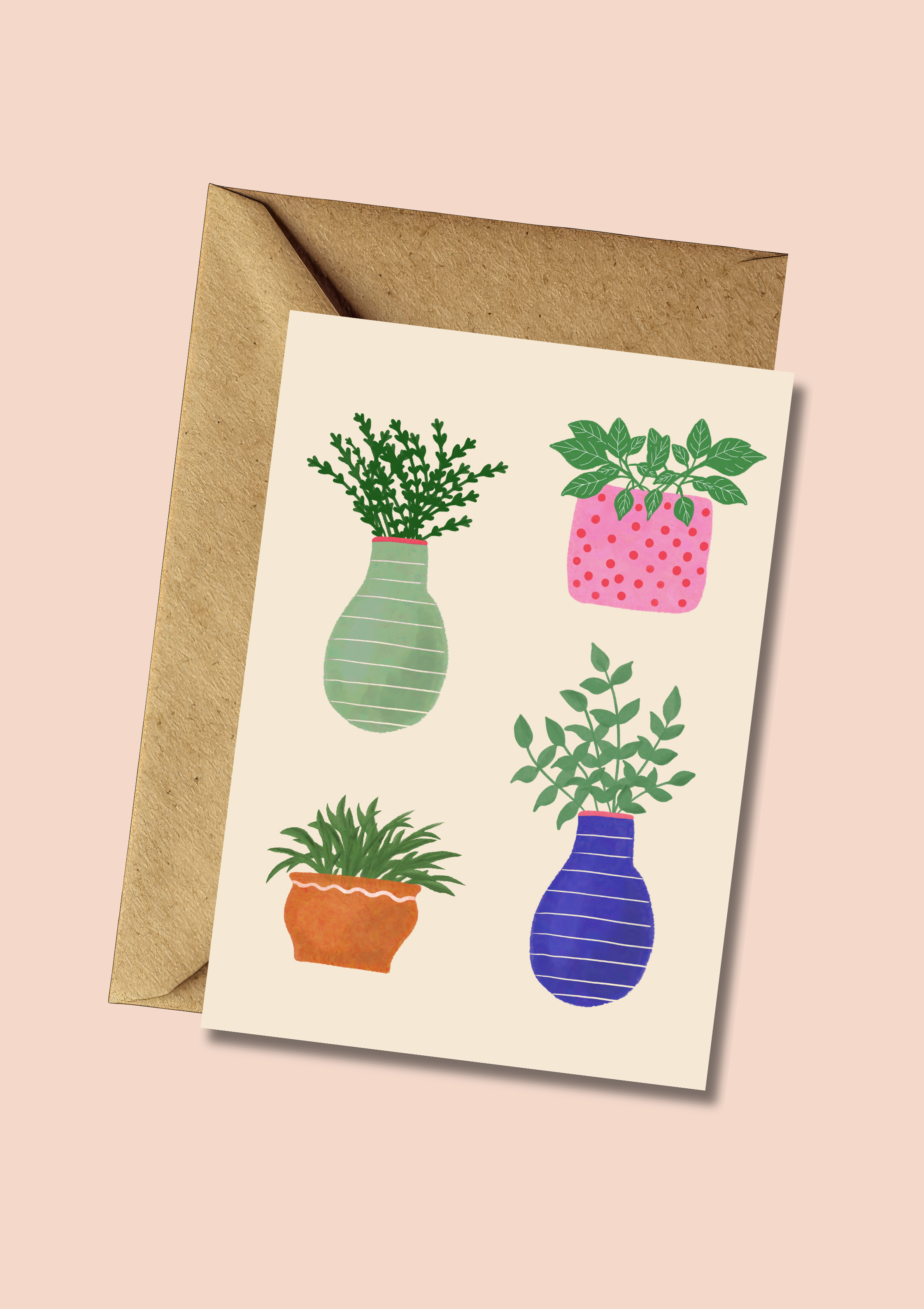 Evergreen Plants Greeting Card