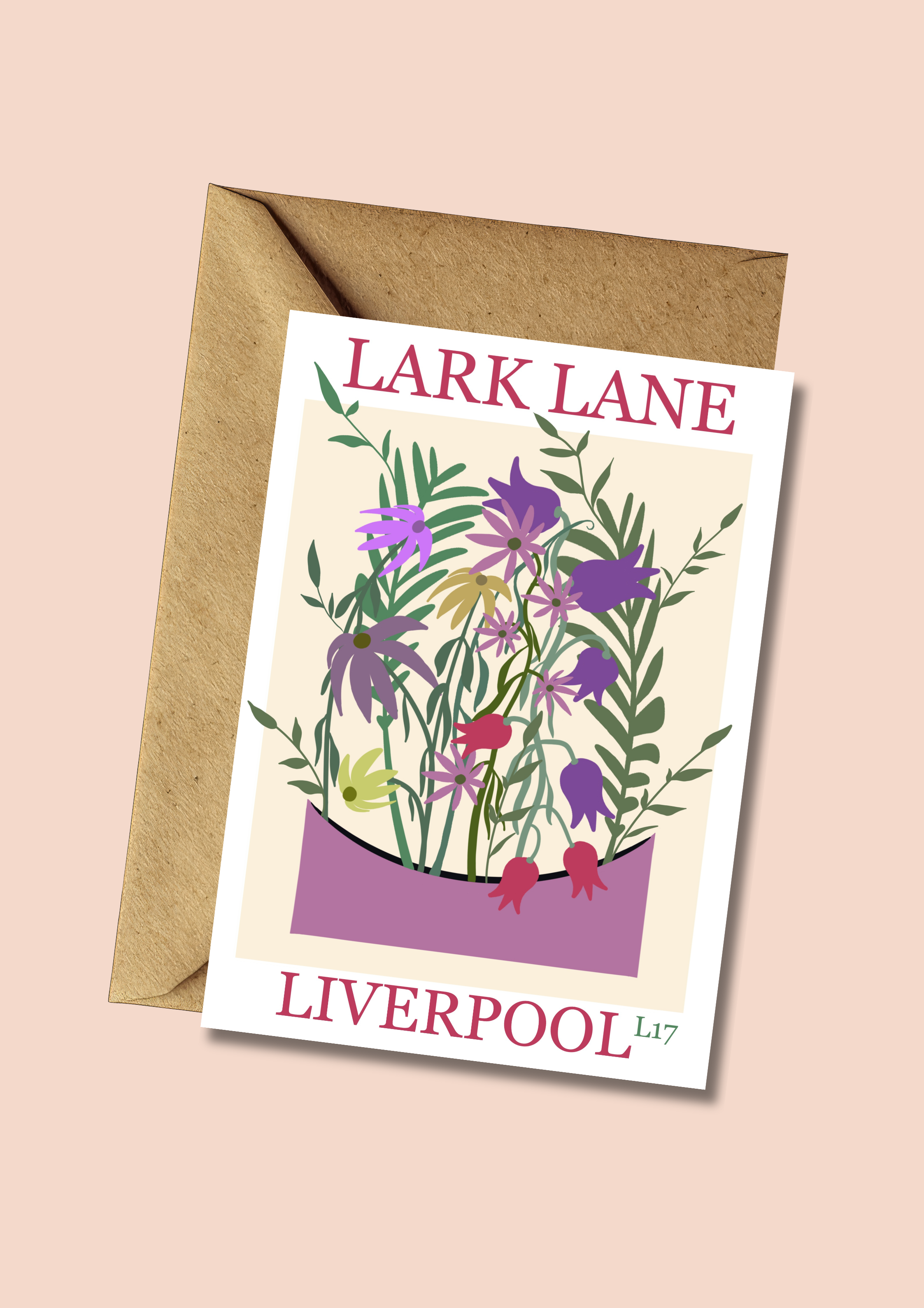 Lark Lane Floral Greeting Card