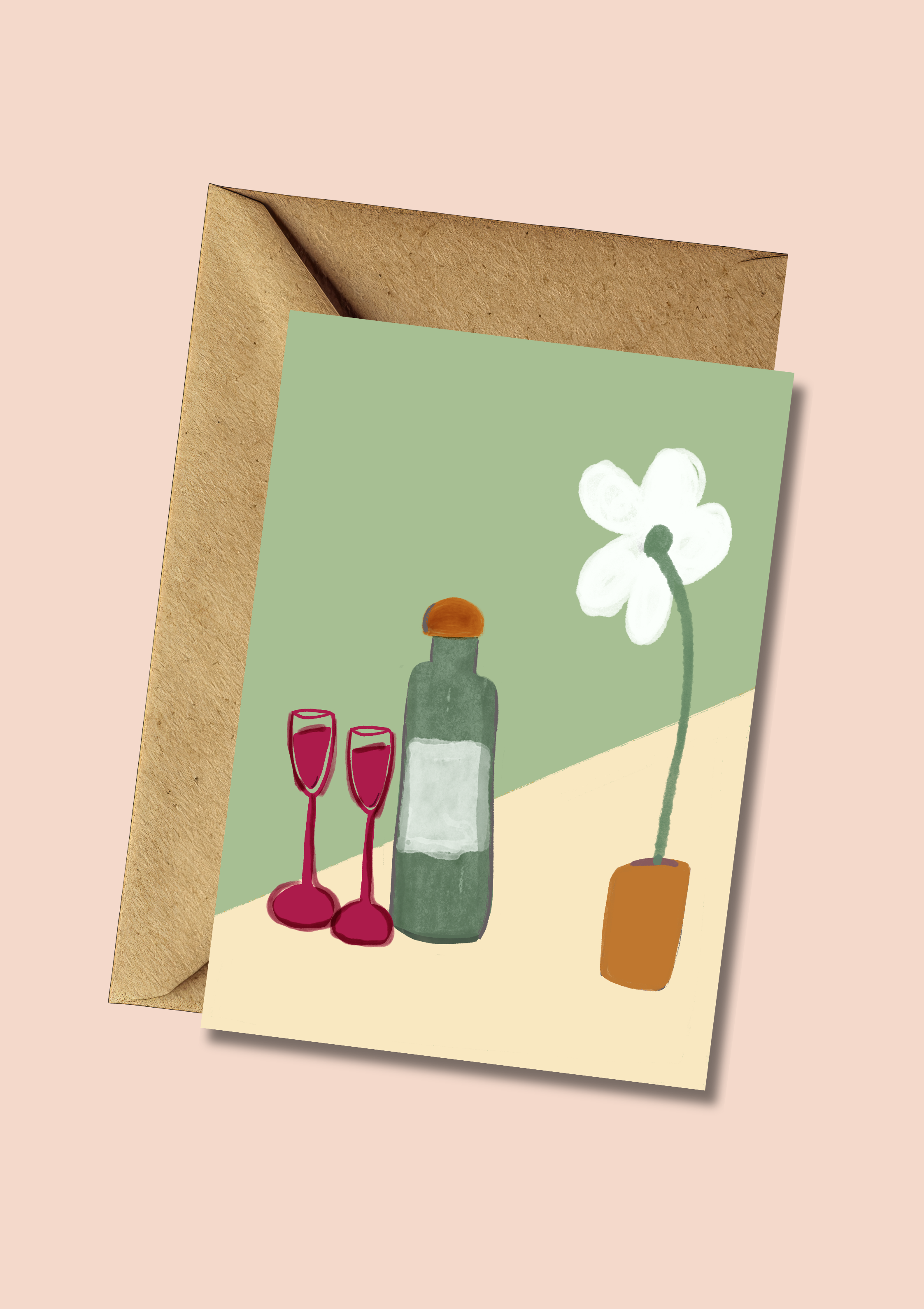 Vino Greeting Card