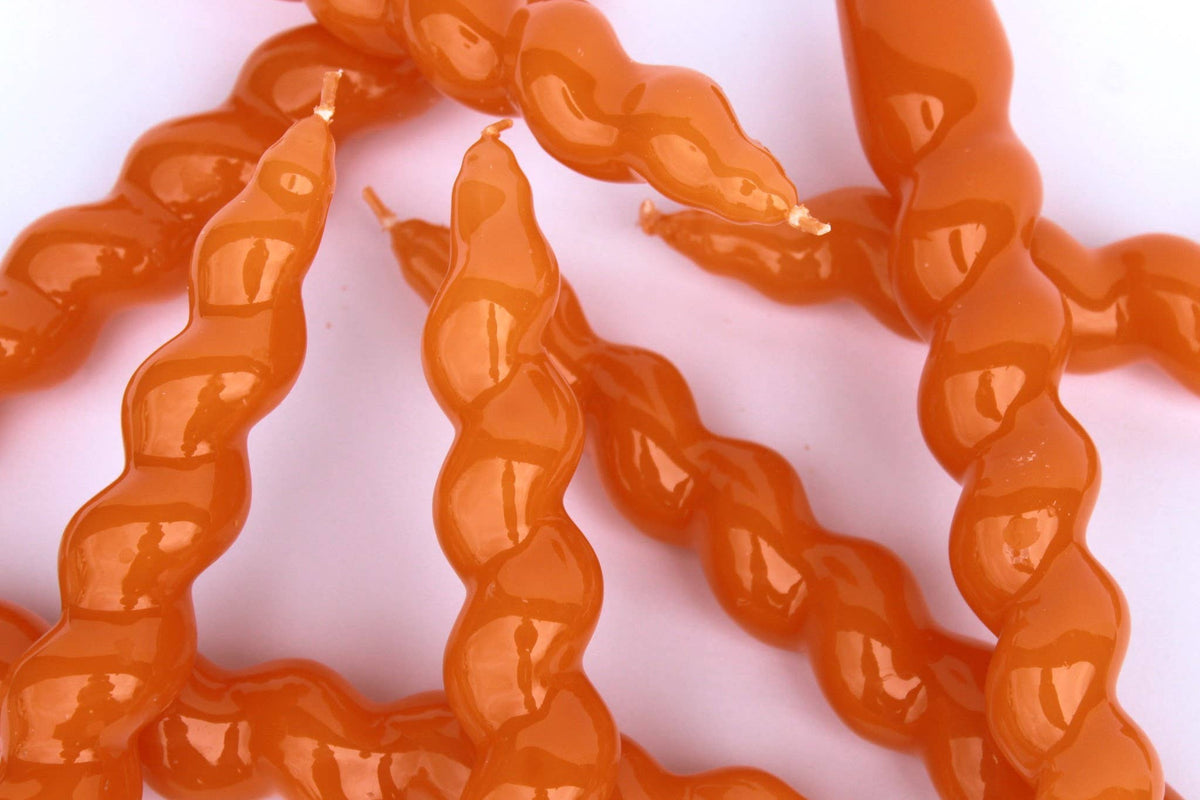 Maegen Spiral Taper Candles - Tangerine