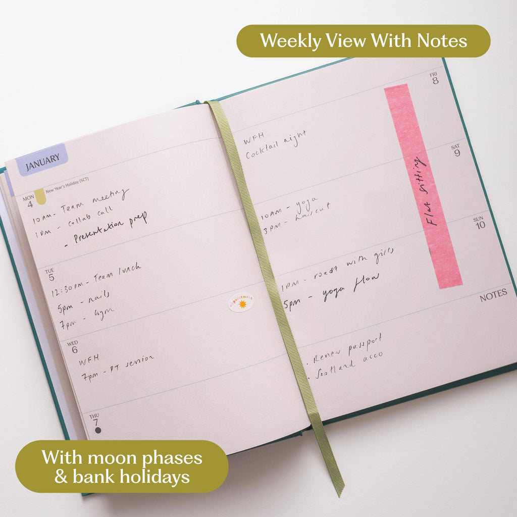 Hardcover Diary Week to View