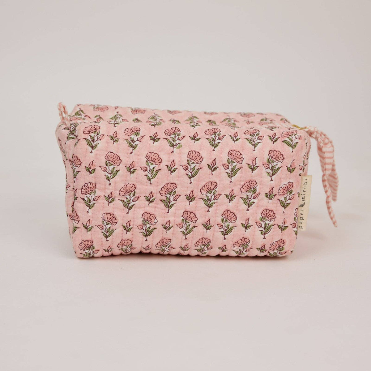Organic Cotton Toiletry Bag - Ditsy Floral Blush