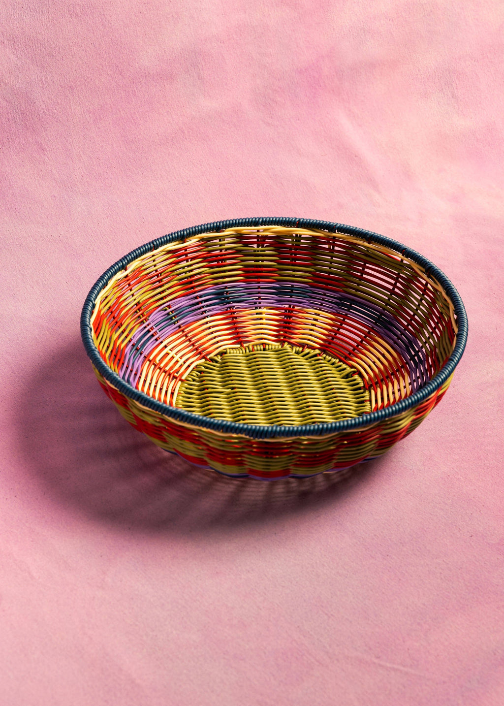 Maegen Woven Bowl - Red and Olive